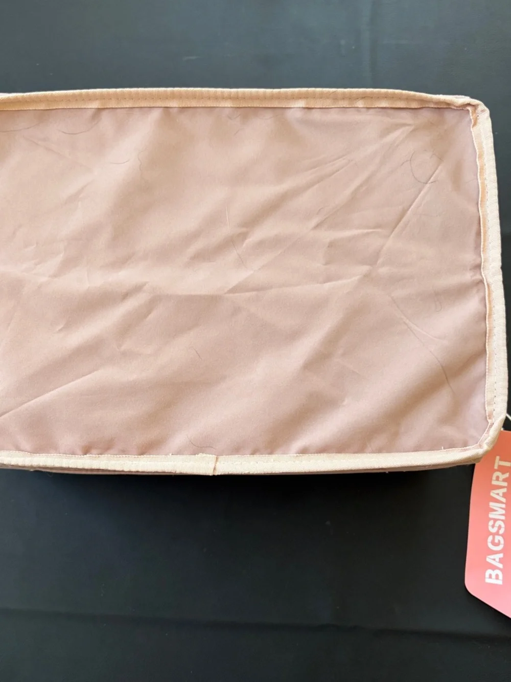 BAGSMART Quilted Travel Makeup Train Case Organizer Blush Pink NWT